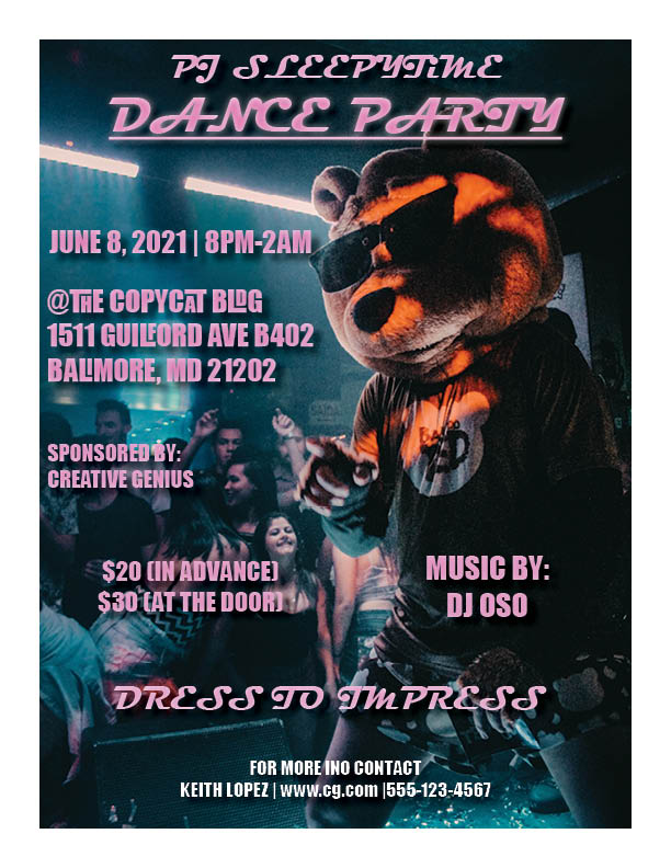 Dance Poster - Adobe InDesign